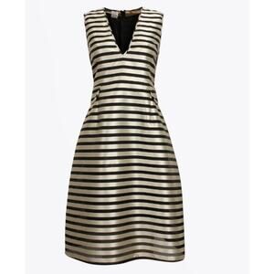 Baum und Pferdgarten Adelis Stripe V neck Dress Black and Gold size 12